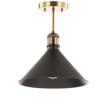 Nick 11" Metal LED Semi Flush Mount - JONATHAN Y